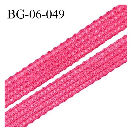 Droit fil à plat 6 mm spécial lingerie et couture du prêt-à-porter couleur rose raspberry fabriqué en France prix au mètre