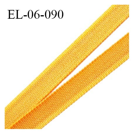 Elastique 6 mm fin spécial lingerie polyamide élasthanne couleur jaune palmier grande marque fabriqué en France prix au mètre