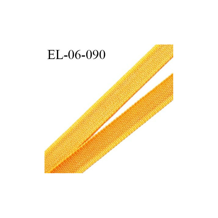 Elastique 6 mm fin spécial lingerie polyamide élasthanne couleur jaune palmier grande marque fabriqué en France prix au mètre