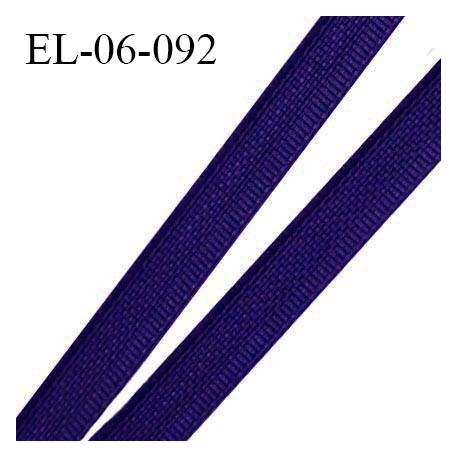 Elastique 6 mm fin spécial lingerie polyamide élasthanne couleur bleu marine grande marque fabriqué en France prix au mètre