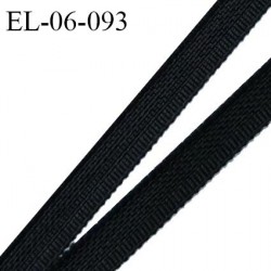 Elastique 6 mm fin spécial lingerie polyamide élasthanne couleur noir grande marque fabriqué en France prix au mètre