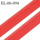 Elastique 6 mm fin spécial lingerie polyamide élasthanne couleur rouge grande marque fabriqué en France prix au mètre