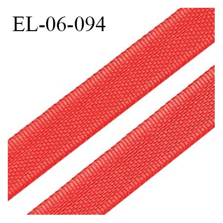 Elastique 6 mm fin spécial lingerie polyamide élasthanne couleur rouge grande marque fabriqué en France prix au mètre