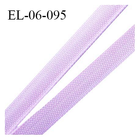 Elastique 6 mm fin spécial lingerie polyamide élasthanne couleur mauve pastel grande marque fabriqué en France prix au mètre