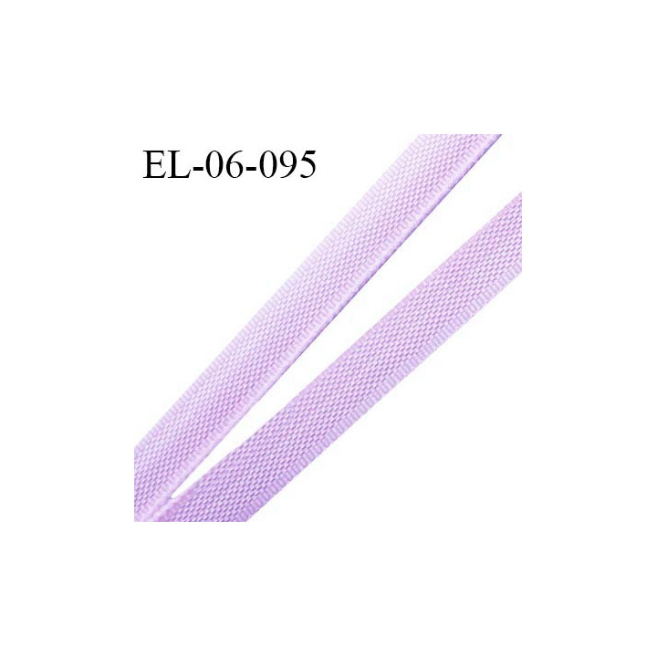 Elastique 6 mm fin spécial lingerie polyamide élasthanne couleur mauve pastel grande marque fabriqué en France prix au mètre