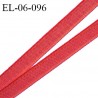Elastique 6 mm fin spécial lingerie polyamide élasthanne couleur rouge pivoine grande marque fabriqué en France prix au mètre