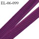 Elastique 6 mm fin spécial lingerie polyamide élasthanne couleur aubergine grande marque fabriqué en France prix au mètre