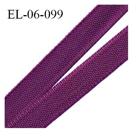 Elastique 6 mm fin spécial lingerie polyamide élasthanne couleur aubergine grande marque fabriqué en France prix au mètre