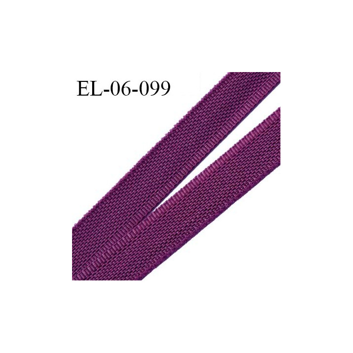 Elastique 6 mm fin spécial lingerie polyamide élasthanne couleur aubergine grande marque fabriqué en France prix au mètre