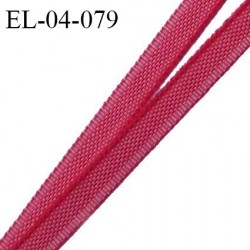 Elastique 4 mm fin spécial lingerie polyamide élasthanne couleur framboise grande marque fabriqué en France prix au mètre