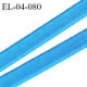 Elastique 4 mm fin spécial lingerie polyamide élasthanne couleur bleu grande marque fabriqué en France prix au mètre