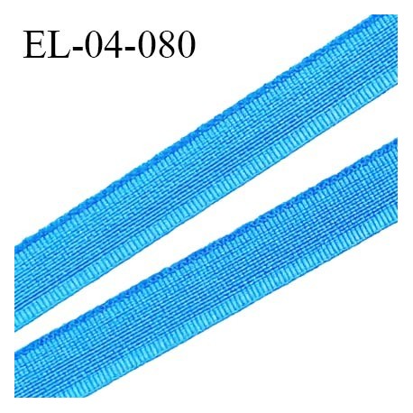 Elastique 4 mm fin spécial lingerie polyamide élasthanne couleur bleu grande marque fabriqué en France prix au mètre