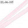 Elastique 6 mm fin spécial lingerie polyamide élasthanne couleur rose craie grande marque fabriqué en France prix au mètre
