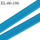 Elastique 6 mm fin spécial lingerie polyamide élasthanne couleur bleu paon grande marque fabriqué en France prix au mètre