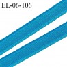 Elastique 6 mm fin spécial lingerie polyamide élasthanne couleur bleu paon grande marque fabriqué en France prix au mètre