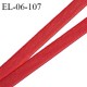 Elastique 6 mm fin spécial lingerie polyamide élasthanne couleur rouge goji grande marque fabriqué en France prix au mètre