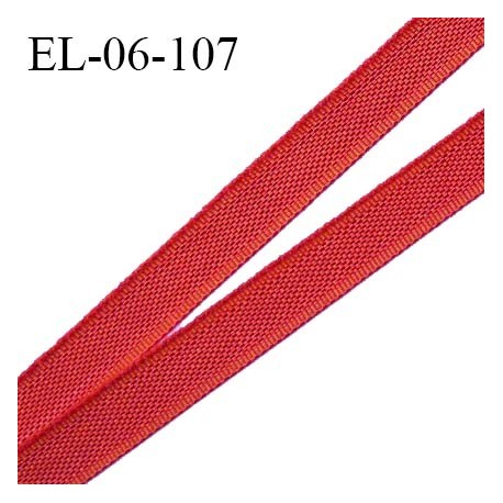 Elastique 6 mm fin spécial lingerie polyamide élasthanne couleur rouge goji grande marque fabriqué en France prix au mètre