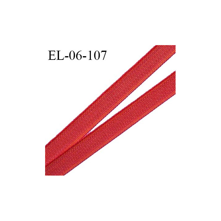 Elastique 6 mm fin spécial lingerie polyamide élasthanne couleur rouge goji grande marque fabriqué en France prix au mètre