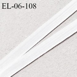 Elastique 6 mm fin spécial lingerie polyamide élasthanne couleur blanc grande marque fabriqué en France prix au mètre