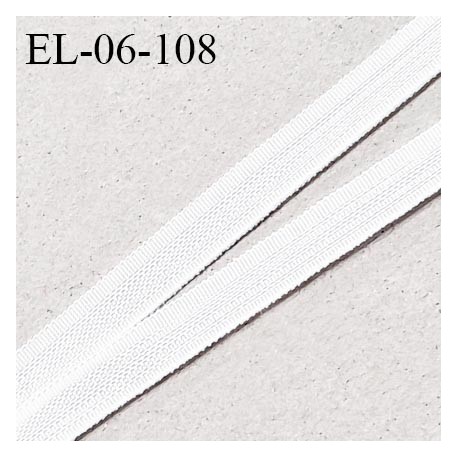 Elastique 6 mm fin spécial lingerie polyamide élasthanne couleur blanc grande marque fabriqué en France prix au mètre