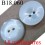 bouton 18 mm couleur blanc cassé pailleté brillant nacré en forme de coquille 2 trous diamètre 18 mm