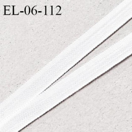 Elastique 6 mm fin spécial lingerie polyamide élasthanne couleur ivoire grande marque fabriqué en France prix au mètre
