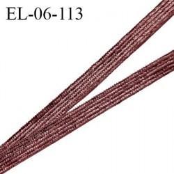 Elastique 6 mm fin spécial lingerie et couture couleur marron brillant grande marque fabriqué en France prix au mètre