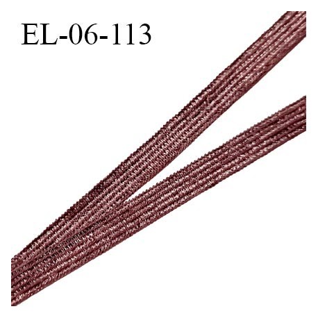 Elastique 6 mm fin spécial lingerie et couture couleur marron brillant grande marque fabriqué en France prix au mètre