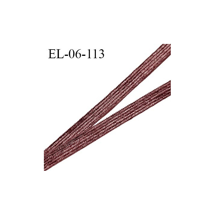 Elastique 6 mm fin spécial lingerie et couture couleur marron brillant grande marque fabriqué en France prix au mètre