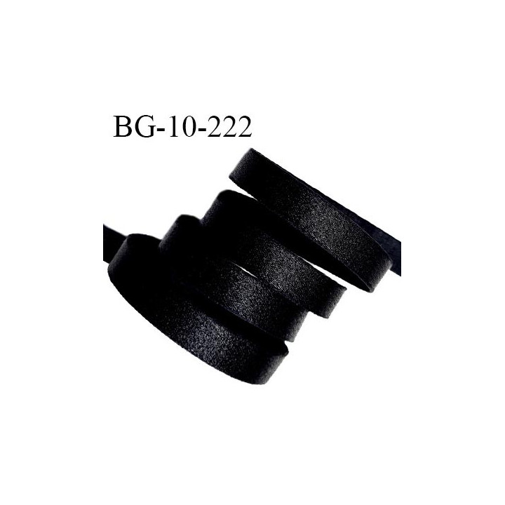 Devant bretelle 10 mm en polyamide attache bretelle rigide pour anneaux couleur noir brillant haut de gamme prix au mètre