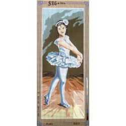 Canevas à broder 25 x 60 cm marque SEG de Paris thème LA JEUNE DANSEUSE fabrication française