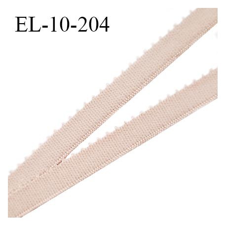 Elastique picot 10 mm lingerie très haut de gamme élastique souple couleur praline largeur 10 mm prix au mètre