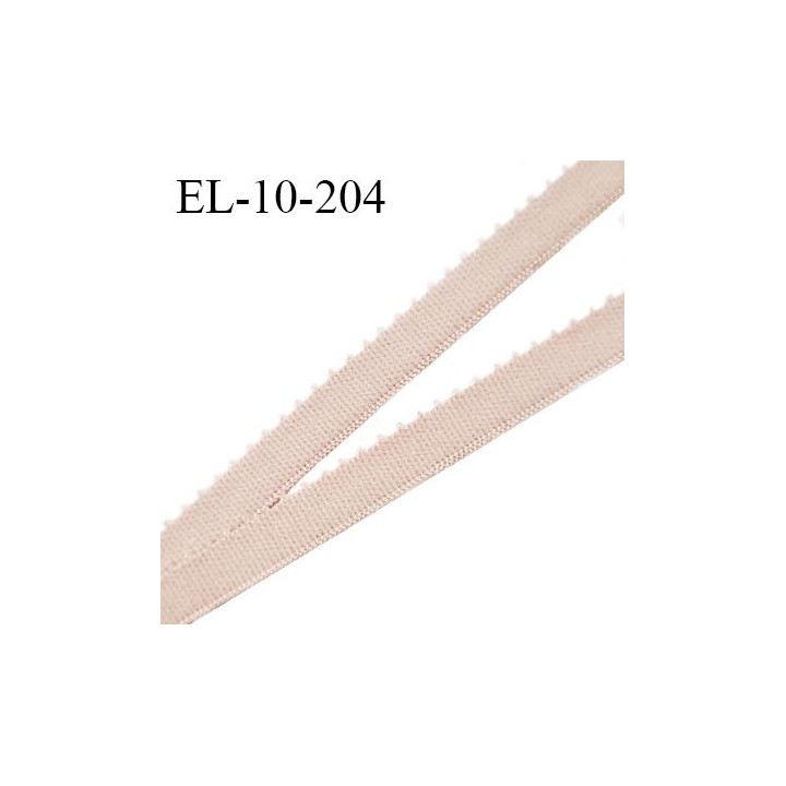 Elastique picot 10 mm lingerie très haut de gamme élastique souple couleur praline largeur 10 mm prix au mètre