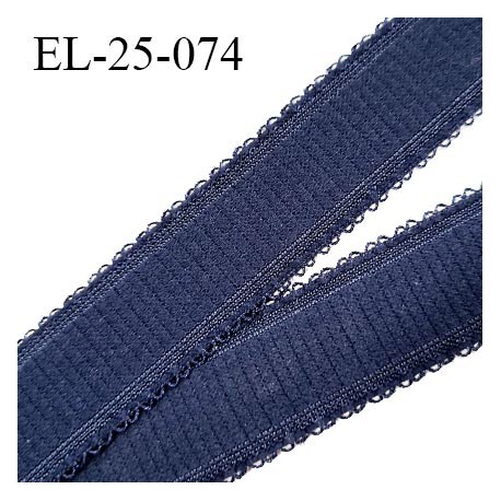 Elastique 25 mm bretelle et lingerie couleur bleu denim très beau fabriqué en France pour une grande marque prix au mètre