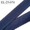 Elastique 25 mm bretelle et lingerie couleur bleu denim très beau fabriqué en France pour une grande marque prix au mètre