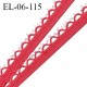 Elastique picot 6 mm lingerie haut de gamme fabriqué en France élastique souple couleur coquelicot prix au mètre