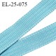 Elastique 24 mm bretelle et lingerie couleur bleu horizon légèrement brillant très beau fabriqué en France prix au mètre