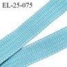 Elastique 24 mm bretelle et lingerie couleur bleu horizon légèrement brillant très beau fabriqué en France prix au mètre
