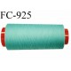 Cone 2000 m de fil mousse polyamide fil n° 120 couleur vert lagon longueur du cone 2000 mètres bobiné en France