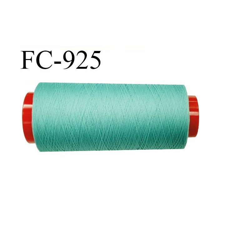 Cone 5000 m de fil mousse polyamide fil n° 120 couleur vert lagon  longueur du cone 5000 mètres bobiné en France
