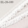 Elastique 20 mm froufrou dentelle couleur blanc largeur de la bande élastique 5 mm élastique souple prix au mètre