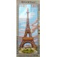 Canevas à broder 25 x 60 cm marque ROYAL PARIS thème LA TOUR EIFFEL fabrication française