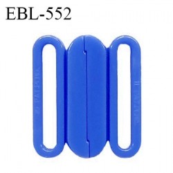 Boucle clip 15 mm attache réglette pvc spécial maillot de bain couleur bleu largeur du passage intérieur 15 mm prix à l'unité