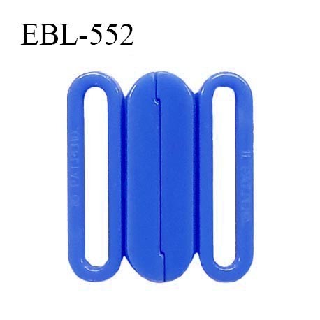 Boucle clip 15 mm attache réglette pvc spécial maillot de bain couleur bleu largeur du passage intérieur 15 mm prix à l'unité
