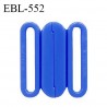 Boucle clip 15 mm attache réglette pvc spécial maillot de bain couleur bleu largeur du passage intérieur 15 mm prix à l'unité