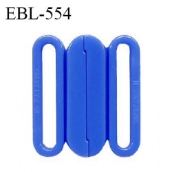 Boucle clip 18 mm attache réglette pvc spécial maillot de bain couleur bleu largeur du passage intérieur 18 mm prix à l'unité