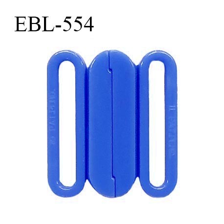 Boucle clip 18 mm attache réglette pvc spécial maillot de bain couleur bleu largeur du passage intérieur 18 mm prix à l'unité