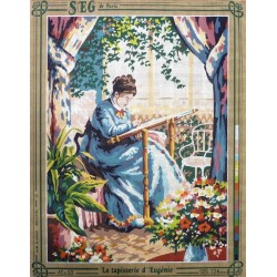 Canevas à broder 45 x 60 cm marque SEG DE PARIS thème LA TAPISSERIE D'EUGENIE fabrication française
