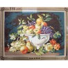 Canevas à broder 45 x 60 cm marque SEG DE PARIS thème NATURE MORTE coupe de fruits fabrication française