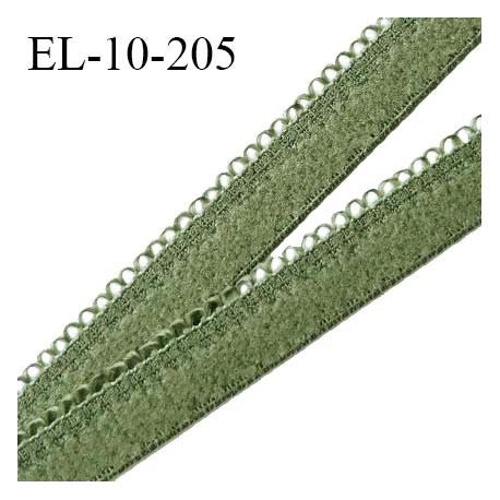 Elastique picot 10 mm lingerie couleur vert oasis haut de gamme fabriqué en France pour une grande marque prix au mètre